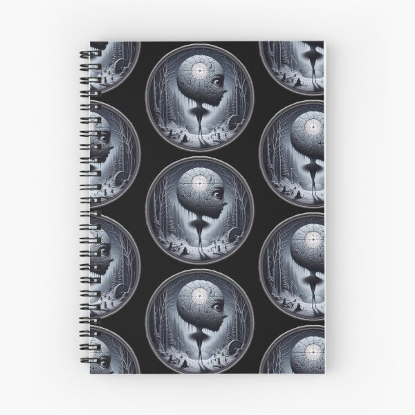 Item preview, Surreal Winter Forest Round Graphic with Cracked Moon Child designed and sold by LujziWorld.