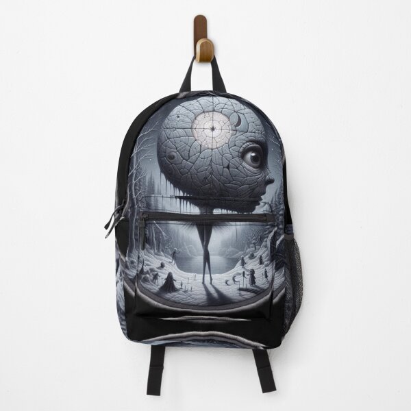 Item preview, Surreal Winter Forest Round Graphic with Cracked Moon Child designed and sold by LujziWorld.