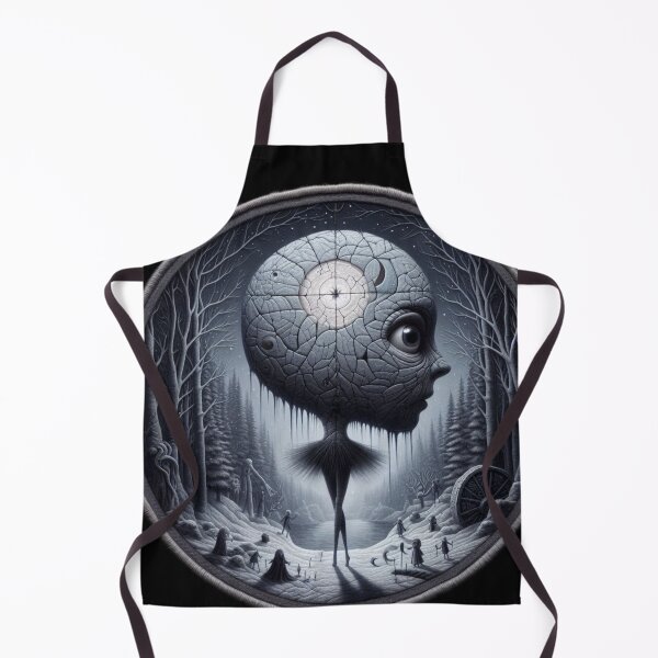 Item preview, Surreal Winter Forest Round Graphic with Cracked Moon Child designed and sold by LujziWorld.