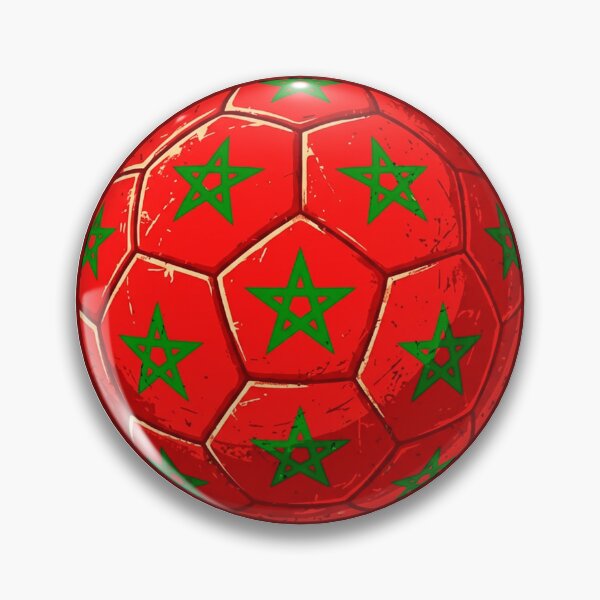 Item preview, Morocco Football Flag Ball Vintage Soccer Design designed and sold by YounexxART.