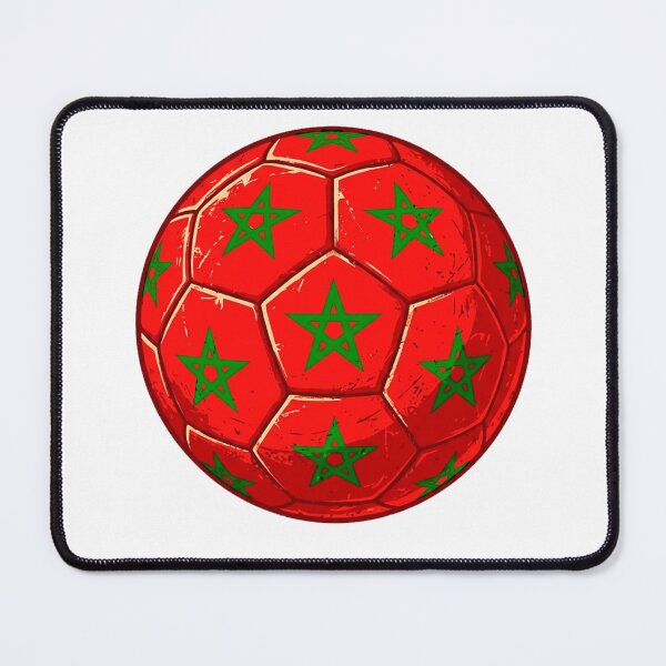 Item preview, Morocco Football Flag Ball Vintage Soccer Design designed and sold by YounexxART.