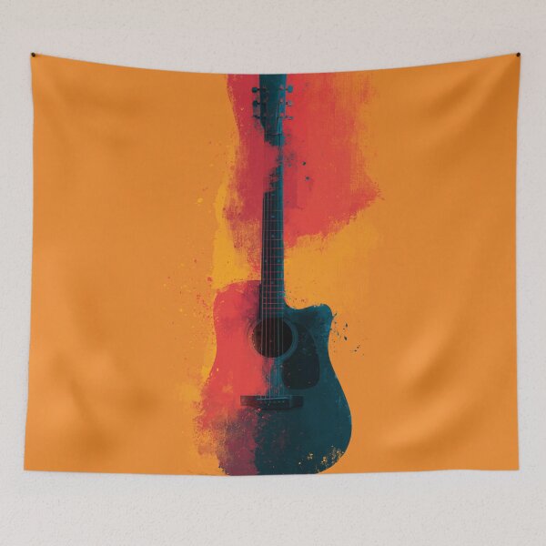 Item preview, classical guitar drawing artwork designed and sold by gut2000.