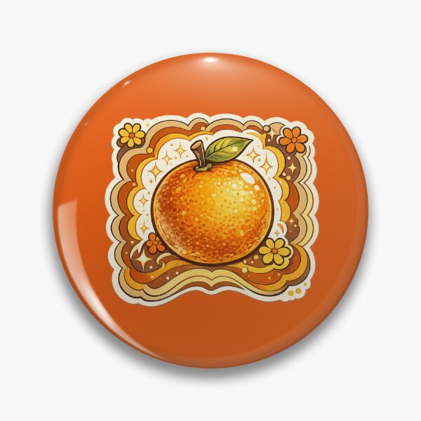 Item preview, Retro 70s Groovy Orange Flower Frame – Vintage Bohemian Citrus Art | Retro Orange Gift designed and sold by irfanshikh.