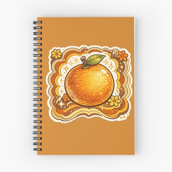 Item preview, Retro 70s Groovy Orange Flower Frame – Vintage Bohemian Citrus Art | Retro Orange Gift designed and sold by irfanshikh.