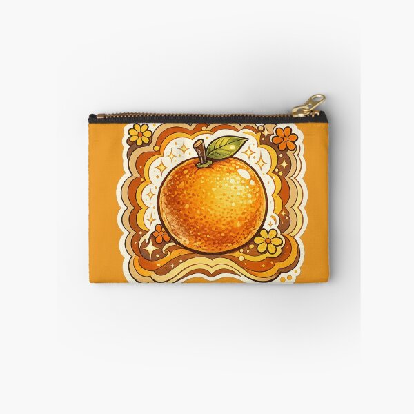 Item preview, Retro 70s Groovy Orange Flower Frame – Vintage Bohemian Citrus Art | Retro Orange Gift designed and sold by irfanshikh.
