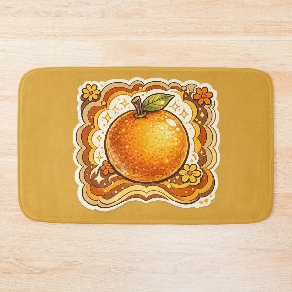 Item preview, Retro 70s Groovy Orange Flower Frame – Vintage Bohemian Citrus Art | Retro Orange Gift designed and sold by irfanshikh.