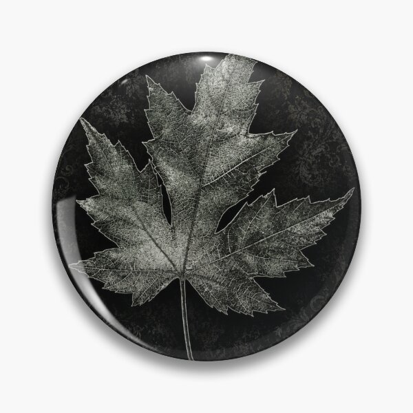 Item preview, Silver Gothic Maple Leaf Botanical Print designed and sold by NocturnaLeafCo.