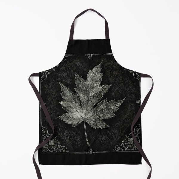 Item preview, Silver Gothic Maple Leaf Botanical Print designed and sold by NocturnaLeafCo.