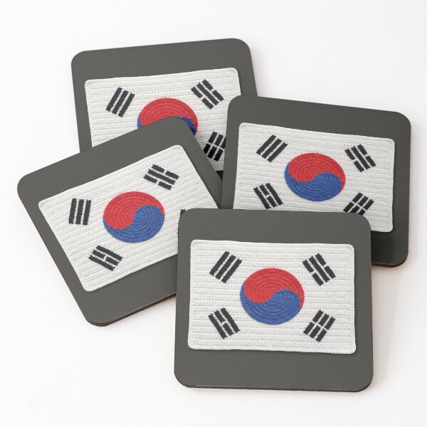 Item preview, Crochet South Korea Flag on Black designed and sold by TackyTime.