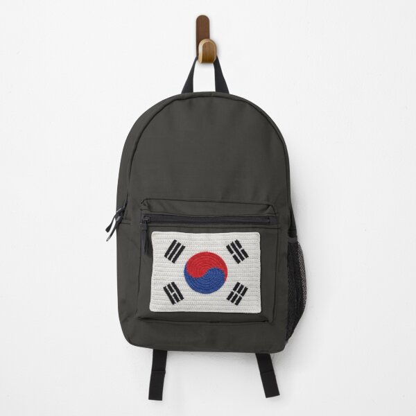 Item preview, Crochet South Korea Flag on Black designed and sold by TackyTime.