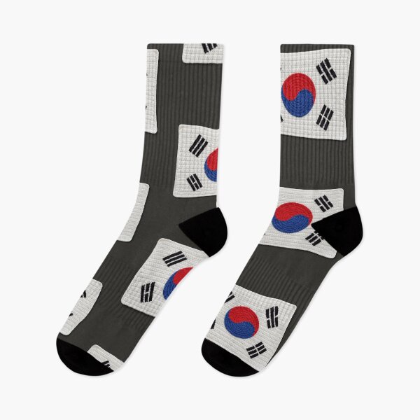 Item preview, Crochet South Korea Flag on Black designed and sold by TackyTime.