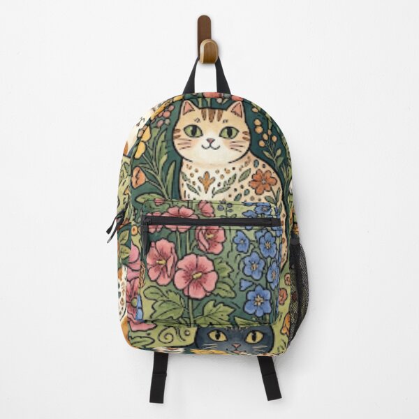 Item preview, Cat Lover Cottage Garden Floral Pattern designed and sold by Iampoji.