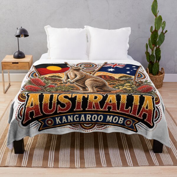 Item preview, Proud Land Down Under – Aboriginal-Inspired Map Design designed and sold by Holiday-Hunter.
