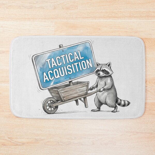 Item preview, Tactical Acquisition: Funny Raccoon Meme Art designed and sold by SoulPT.