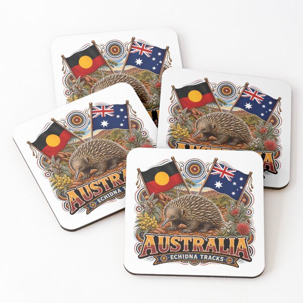 Aperçu de l'œuvre Australia Country Connection – Aboriginal-Inspired Map Design créée et vendue par Holiday-Hunter.