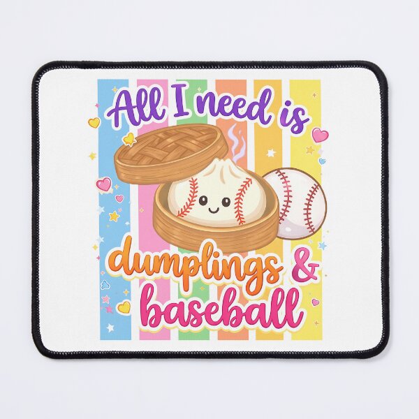 Item preview, All i need is dumplings & baseball designed and sold by Tiny-Love ⭐⭐⭐⭐⭐.