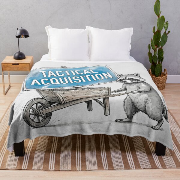 Item preview, Tactical Acquisition: Funny Raccoon Meme Art designed and sold by SoulPT.