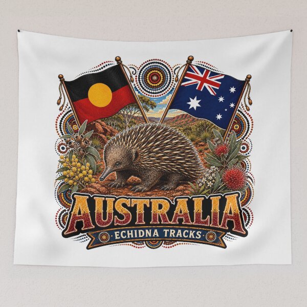 Item preview, Australia Country Connection – Aboriginal-Inspired Map Design designed and sold by Holiday-Hunter.