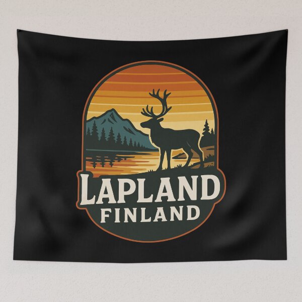 Artikelvorschau, Lappland, Finnland – Retro-Vintage-Reisen entworfen und verkauft von TomFrontierArt.