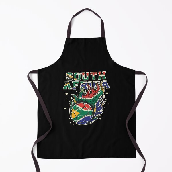 Item preview, South Africa Soccer Flaming Ball Retro Football Fan Art designed and sold by BrownHorse90s.