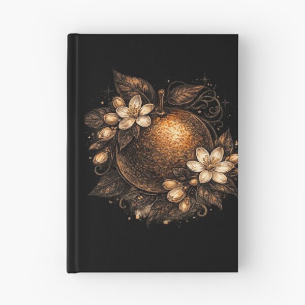 Item preview, Gothic Dark Orange Blossom Botanical Engraving – Dark Academia Citrus Art | Dark Aesthetic Gift designed and sold by irfanshikh.