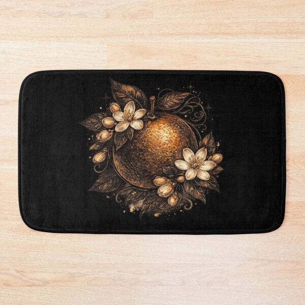Item preview, Gothic Dark Orange Blossom Botanical Engraving – Dark Academia Citrus Art | Dark Aesthetic Gift designed and sold by irfanshikh.