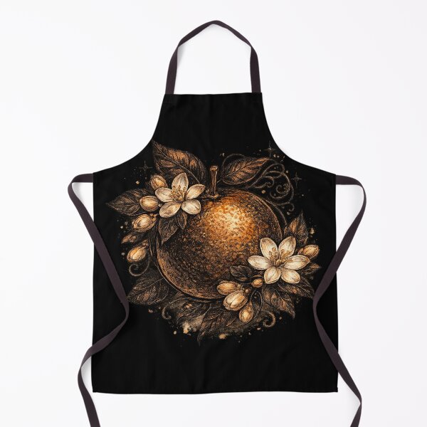 Item preview, Gothic Dark Orange Blossom Botanical Engraving – Dark Academia Citrus Art | Dark Aesthetic Gift designed and sold by irfanshikh.