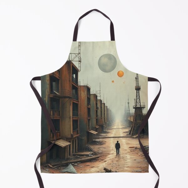 Item preview, Post-apocalyptic Industrial Zone | Solitary Figure Among Ruins designed and sold by RAISC.
