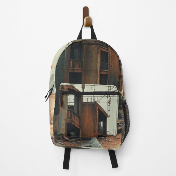 Item preview, Post-apocalyptic Industrial Zone | Solitary Figure Among Ruins designed and sold by RAISC.