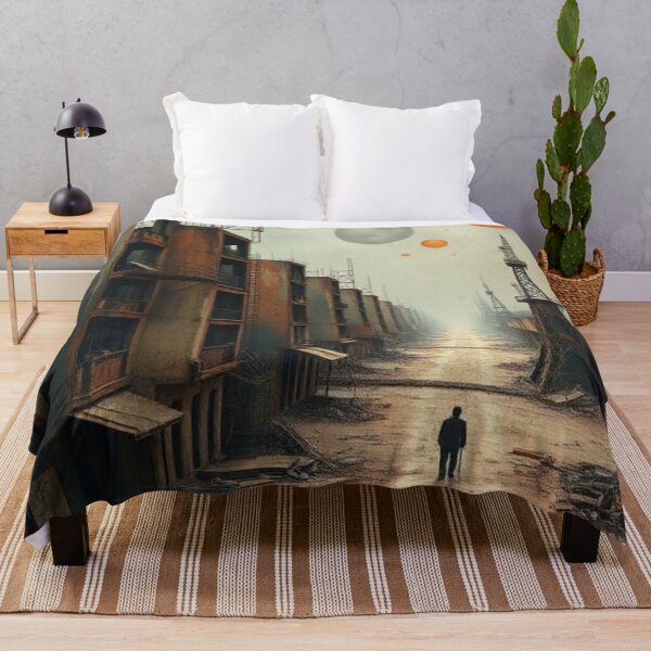 Item preview, Post-apocalyptic Industrial Zone | Solitary Figure Among Ruins designed and sold by RAISC.