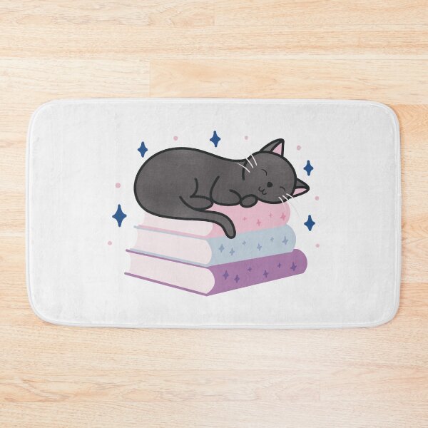 Item preview, Cute Black Cat on a Stack of Books designed and sold by winterpumpkin.
