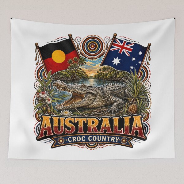 Item preview, Australian Unity – Aboriginal-Inspired Map Design designed and sold by Holiday-Hunter.