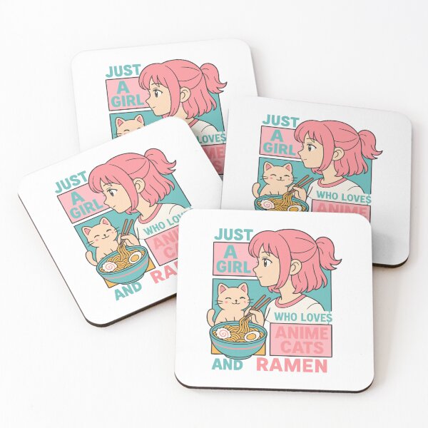 Item preview, Just a girl who loves anime cats and ramen designed and sold by Tiny-Love ⭐⭐⭐⭐⭐.