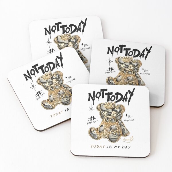 Item preview, Not Today Bear — Luxury Gold Graffiti Streetwear designed and sold by Colorful-Garden.