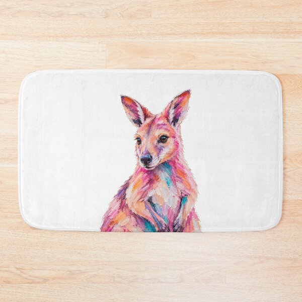 Item preview, Cute Colorful Wallaby – Modern Palette Knife Animal Painting designed and sold by SLGA-Designs.