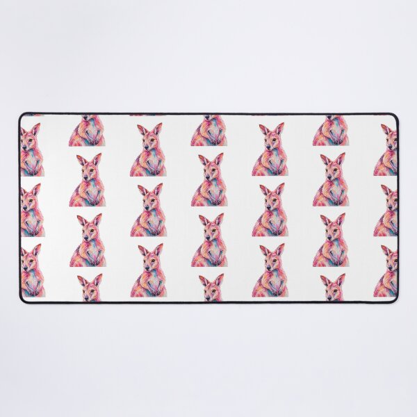 Item preview, Cute Colorful Wallaby – Modern Palette Knife Animal Painting designed and sold by SLGA-Designs.