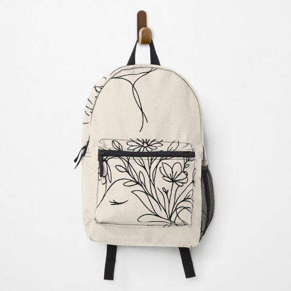 Item preview, Minimalist Botanical Woman Line Art with Floral Hair | Elegant Feminine Nature Illustration designed and sold by MCV-Designs.
