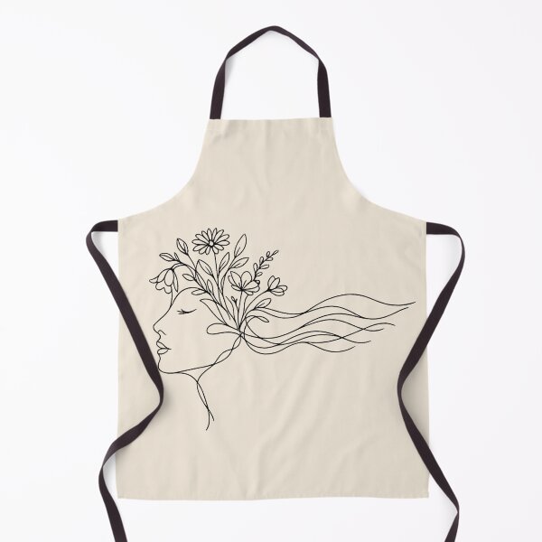 Item preview, Minimalist Botanical Woman Line Art with Floral Hair | Elegant Feminine Nature Illustration designed and sold by MCV-Designs.