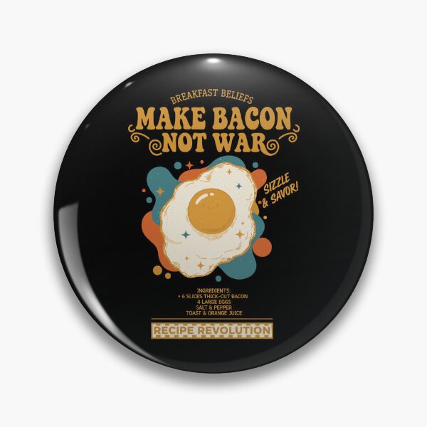 Item preview, Breakfast Make Bacon Not War Funny Brunch Food designed and sold by LuminOrb.