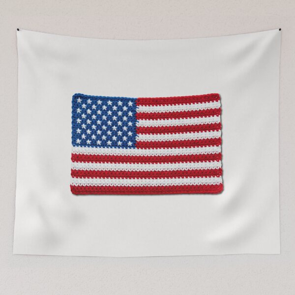 Item preview, Crochet American Flag designed and sold by TackyTime.