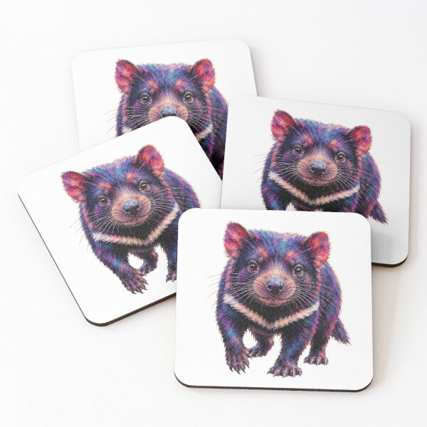 Item preview, Cute Colorful Tasmanian Devil – Modern Palette Knife Animal Painting designed and sold by SLGA-Designs.