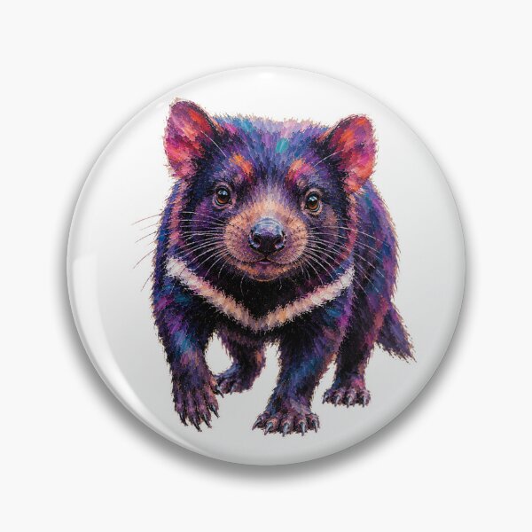 Item preview, Cute Colorful Tasmanian Devil – Modern Palette Knife Animal Painting designed and sold by SLGA-Designs.