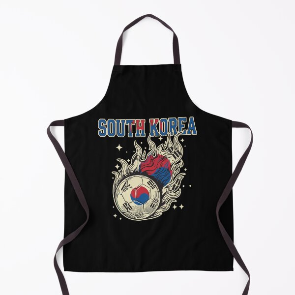 Item preview, South Korea Soccer Flaming Ball Retro Football Fan Art designed and sold by BrownHorse90s.