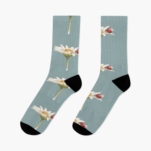 Item preview, Entomological illustration: Ladybug on a daisy designed and sold by Green-Natura.