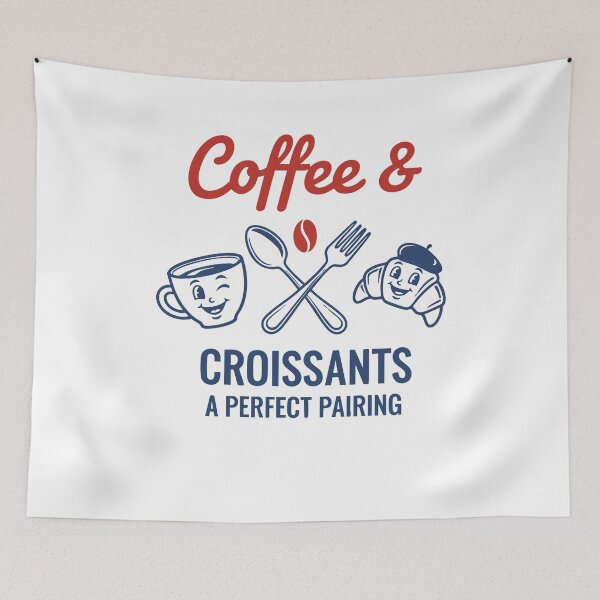 Item preview, Breakfast Coffee Croissants A Perfect Pairing designed and sold by LuminOrb.
