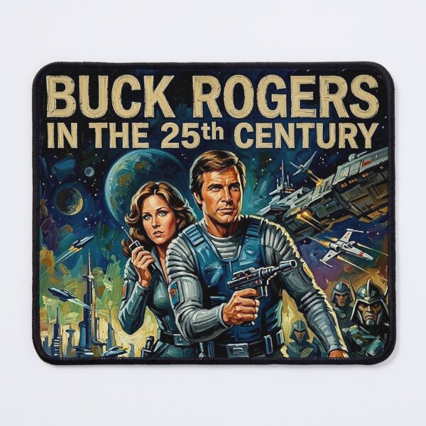 Item preview, Adventure Beyond the Stars – Buck Rogers in the 25th Century Fine Art Print designed and sold by Art's Diner.