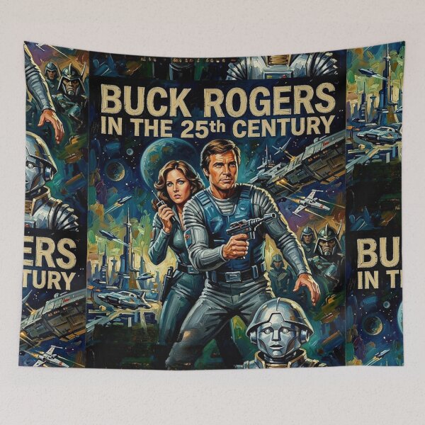 Item preview, Adventure Beyond the Stars – Buck Rogers in the 25th Century Fine Art Print designed and sold by Art's Diner.