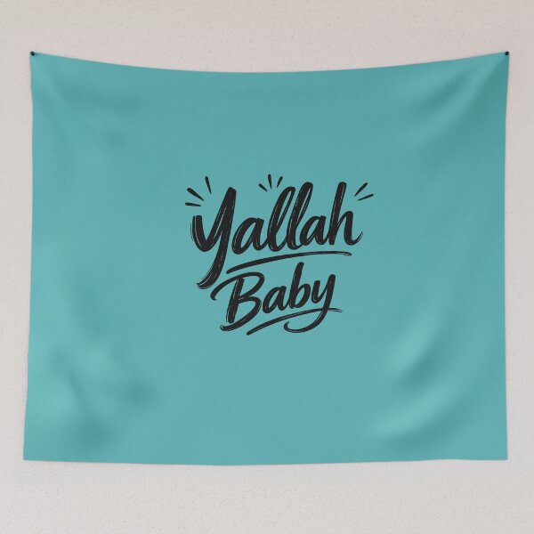 Item preview, Yallah Baby Arabic English Typography designed and sold by NadineDemShop.