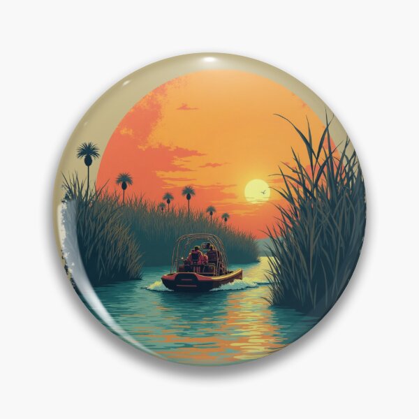 Item preview, Florida Everglades Airboat Sunset designed and sold by piketo.