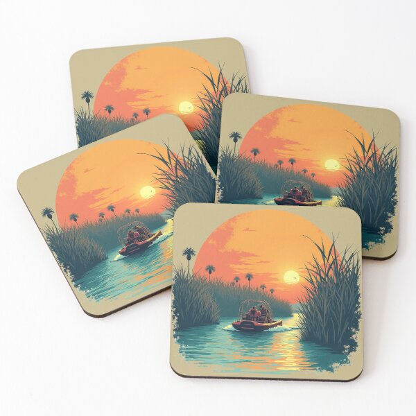 Item preview, Florida Everglades Airboat Sunset designed and sold by piketo.